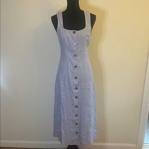 Madewell Light Blue Button-Front Midi Dress